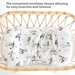 LifeTree Muslin Bebek Şezlong Kılıfı Nötr, Yenidoğan Slipcover Şezlong Kılıfı, Erkek Kız Bebek için, Yumuşak%70 Viskoz Bambu ve%30 Pamuk, Sadece Kılıf, Yeşilbaş Ördek Desenli
