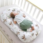 LifeTree Muslin Bebek Şezlong Kılıfı Nötr, Yenidoğan Slipcover Şezlong Kılıfı, Erkek Kız Bebek için, Yumuşak%70 Viskoz Bambu ve%30 Pamuk, Sadece Kılıf, Yeşilbaş Ördek Desenli