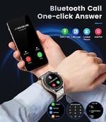 LIGE Akıllı Saat Erkek Bluetooth Görüşme, 1,39 inç HD Akıllı Saat Kalp Hızı Uyku 100+ Spor Modu, Su Geçirmez IP68 Akıllı Saat Android iOS için