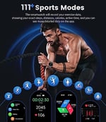 LIGE Akıllı Saat Erkek Bluetooth Görüşme, 1,39 inç HD Akıllı Saat Kalp Hızı Uyku 100+ Spor Modu, Su Geçirmez IP68 Akıllı Saat Android iOS için