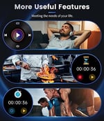 LIGE Akıllı Saat Erkek Bluetooth Görüşme, 1,39 inç HD Akıllı Saat Kalp Hızı Uyku 100+ Spor Modu, Su Geçirmez IP68 Akıllı Saat Android iOS için