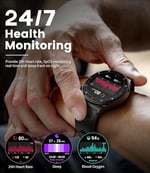 LIGE Akıllı Saat Erkek Bluetooth Telefon Aramaları 1,43'' AMOLED Daima Açık Ekran Erkek Akıllı Saat Android ve iOS 100+ Spor Aktivitesi Fitness Takipçisi Siyah Çelik Erkek Akıllı Saat Nabız Sağlık