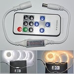 Lighting EVER Le mini 6 A uzaktan kumanda için tek renkli LED şerit, RF dimmer 12 V DC LED Lichtstreifen, kablosuz Controller için tüm kısılabilir 5050 3528 LED şeritler için