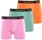 Likralı Compact Classic Boxer 3 lü 1101V3 (Lila-Mint-Orange)