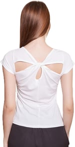 Likralı Krep Kumaş Balen Yaka Büzgülü Body Bluz-Krem