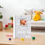 Lil Peach First 5 Years Dream Big Wordplay Bebek Hafıza Defteri, Yeni ve Bekleyen Ebeveynler için Cinsiyetten Ayrılmış Bebek Hatırası, Hamilelik ve Kilometre Taşı Günlüğü, Gri