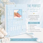 Lil Peach First 5 Years Dream Big Wordplay Bebek Hafıza Kitabı, Bebek Hatıra Günlüğü, Yeni ve Bekleyen Ebeveynler İçin Hediye, 46 Dolgu Sayfası, Mavi 1 Adet (1'li Paket)