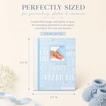 Lil Peach First 5 Years Dream Big Wordplay Bebek Hafıza Kitabı, Bebek Hatıra Günlüğü, Yeni ve Bekleyen Ebeveynler İçin Hediye, 46 Dolgu Sayfası, Mavi 1 Adet (1'li Paket)