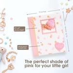 Lil Peach İlk 5 Yıl Bebek Hafıza Kitabı, Kız Bebek Hatıra Defteri, Kilometre Taşı ve Fotoğraf Günlüğü, Pembe ve Şeftali Konfeti Polka Noktaları