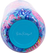 Lilly Pulitzer 10 oz Sapsız Şampanya Flüti, Kapaklı Küçük Paslanmaz Çelik Bardak, Çift Duvarlı Yalıtımlı Metal Kupa, Kumda İhtişam