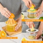Limon Sıkacağı Narenciye Sıkacağı, El Sıkacağı Limon Portakal Sıkacağı Limon Sıkacağı Manuel Sıkacağı Sıkacağı Dahili Ölçüm Kabı Rendesi, 5'i 1 Arada Manuel Meyve Sıkacağı Meyve Sıkacağı ve Süzgeçli