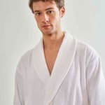 Linens Soft Pamuk Bornoz Beyaz L