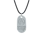 Linkin Park Deri ip Kolye - Gümüş Kaplama - Kadın Erkek Kolye - No:1026