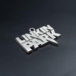 Linkin Park Deri ip Kolye - Gümüş Kaplama - Kadın Erkek Kolye - No:1021