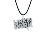 Linkin Park Deri ip Kolye - Gümüş Kaplama - Kadın Erkek Kolye - No:1021