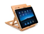 Lipper International 1887 iPad, Samsung, Nexus, Nintendo Switch ve Diğer Tabletler için Bambu Ahşap Genişletilebilir Stand
