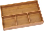 Lipper International 824 Düzenleyici Tepsi Bambu Ağacından, 4 Bölmeli, 29,5 x 20,3 x 4,5 cm