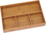 Lipper International 824 Düzenleyici Tepsi Bambu Ağacından, 4 Bölmeli, 29,5 x 20,3 x 4,5 cm