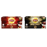 Lipton Extra Dem Demlik Süzen Poşet Siyah Çay 100'lü Paket ve Lipton Earl Grey Demlik Süzen Poşet Bergamot Aramolı Siyah Çay 100'lü Paket