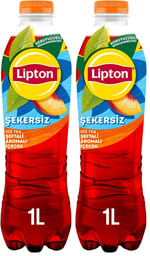 Lipton Ice Tea Şekersiz Şeftali Şekersiz İçecek 1000 ml 2li paket