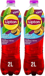 Lipton Ice Tea Tropikal Meyve Aromalı Soğuk Çay, Pet, 2 Litre 2li paket