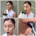 Lipzi - Paslanmaz Çelik Hasır - 40 oz Bardaklar için Uzatılabilir Uzunluk Kırışıklık Önleyici Hasır - Diş Lekesini Serbest Tutmak için Ayarlanabilir Silikon Uç - Fırçalı, Uzantılı ve Kese İçeren Metal