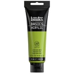 Liquitex Basics 1046218 monopigmente akrilik boya, sanatçı pigmentleri, solmaz, orta viskozite, aşivkalitesi, ipek parlaklığında kaplama, 118 ml tüp, açık zeytin yeşili