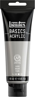 LIQUITEX BASICS AKRILIK BOYA 118ML N:236 SILVER - Seçenekler: 1 stück (1er Pack), Akrilik boya - 118 ml tüp...