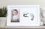 Little Pear Bebek El İzi ve Ayak İzi Çerçevesi, Cinsiyet-Nötr Bebek Baskı Çerçevesi, Kız veya Erkek Bebek Baskı Resim Çerçevesi, Beyaz
