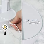 LIVINGTON Fold & Cold – Uzatılabilir Mini Vantilatör, Pilli, Güçlü USB Vantilatör, 10 Saat Çalışma Süresi, Esnek Ayaklı ve Masa Vantilatörü, 1 m Yüksekliğe Kadar Uzatılabilir