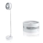 LIVINGTON Fold & Cold – Uzatılabilir Mini Vantilatör, Pilli, Güçlü USB Vantilatör, 10 Saat Çalışma Süresi, Esnek Ayaklı ve Masa Vantilatörü, 1 m Yüksekliğe Kadar Uzatılabilir