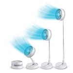LIVINGTON Fold & Cold – Uzatılabilir Mini Vantilatör, Pilli, Güçlü USB Vantilatör, 10 Saat Çalışma Süresi, Esnek Ayaklı ve Masa Vantilatörü, 1 m Yüksekliğe Kadar Uzatılabilir