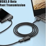 LivX Rope 5Gbps Hızlı Veri Aktarımı USB 3.0 Erkek Dişi Uzatma Kablosu Halat Örgülü (3 Metre) - Seçenekler: 3 Metre, 2 Metre, 5 Metre