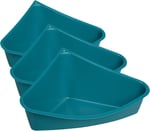 Lixit Gelincikler, Tavşanlar, Sıçanlar, Kobaylar ve Diğer Küçük Hayvanlar için Köşe Çöp Tavası (Mavi 1'li Paket) - Seçenekler: Small, Small (3 paketi)