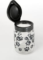 Lixit Köpekler, Kediler, Küçük Hayvanlar ve Kuşlar için Yiyecek ve Ödül Saklama Kavanozları. (1,814 ml, Gri) - Seçenekler: 44oz, 64oz, 128oz