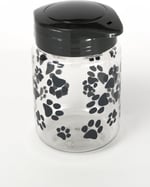 Lixit Köpekler, Kediler, Küçük Hayvanlar ve Kuşlar için Yiyecek ve Ödül Saklama Kavanozları. (1,814 ml, Gri) - Seçenekler: 44oz, 64oz, 128oz