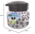 Lixit Köpekler, Kediler, Küçük Hayvanlar ve Kuşlar için Yiyecek ve Ödül Saklama Kavanozları. (1,814 ml, Gri) - Seçenekler: 44oz, 64oz, 128oz