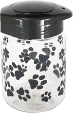 Lixit Köpekler, Kediler, Küçük Hayvanlar ve Kuşlar için Yiyecek ve Ödül Saklama Kavanozları. (1,814 ml, Gri) - Seçenekler: 44oz, 64oz, 128oz