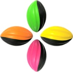 LMC Products Yumuşak vinil köpük 12,7 cm futbol – 4'lü paket – sarı, turuncu, yeşil, pembe.