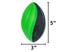 LMC Products Yumuşak vinil köpük 12,7 cm futbol – 4'lü paket – sarı, turuncu, yeşil, pembe.