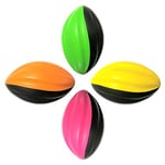 LMC Products Yumuşak vinil köpük 12,7 cm futbol – 4'lü paket – sarı, turuncu, yeşil, pembe.