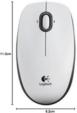 Logitech B100 Optik USB Kablolu Mouse, Sağ ve Sol Elle Kullanıma Uygun, Windows, Linux ve Mac ile Uyumlu, Beyaz