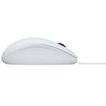 Logitech B100 Optik USB Kablolu Mouse, Sağ ve Sol Elle Kullanıma Uygun, Windows, Linux ve Mac ile Uyumlu, Beyaz