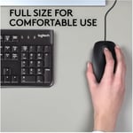 Logitech B110 kablolu USB fare, sessiz tuşlar, tam boyutlu konforlu tasarım, iki elle kullanılabilir PC/Mac/Laptop - Gri