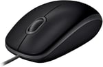 Logitech B110 kablolu USB fare, sessiz tuşlar, tam boyutlu konforlu tasarım, iki elle kullanılabilir PC/Mac/Laptop - Gri