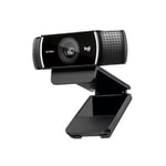 Logitech C922 PRO HD Web Kamerası, 1080p/30 FPS Çözünürlük, RightLight 2 ile Otomatik Işık Düzeltme, Çift Gürültü Önleyici Mikrofon, Premium XSplit Lisanslı, Siyah