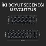 Logitech G G413 SE TKL Kablolu Oyuncu Klavyesi, Dokunsal Mekanik Anahtarlar, Arkadan Aydınlatmalı, Windows, macOS ile Uyumlu, Siyah
