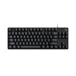 Logitech G G413 SE TKL Kablolu Oyuncu Klavyesi, Dokunsal Mekanik Anahtarlar, Arkadan Aydınlatmalı, Windows, macOS ile Uyumlu, Siyah