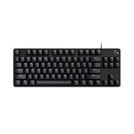 Logitech G G413 SE TKL Kablolu Oyuncu Klavyesi, Dokunsal Mekanik Anahtarlar, Arkadan Aydınlatmalı, Windows, macOS ile Uyumlu, Siyah