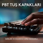Logitech G G413 SE TKL Kablolu Oyuncu Klavyesi, Dokunsal Mekanik Anahtarlar, Arkadan Aydınlatmalı, Windows, macOS ile Uyumlu, Siyah